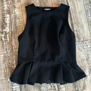 EXPRESS Ponte Crew Peplum Tank - Sz XS